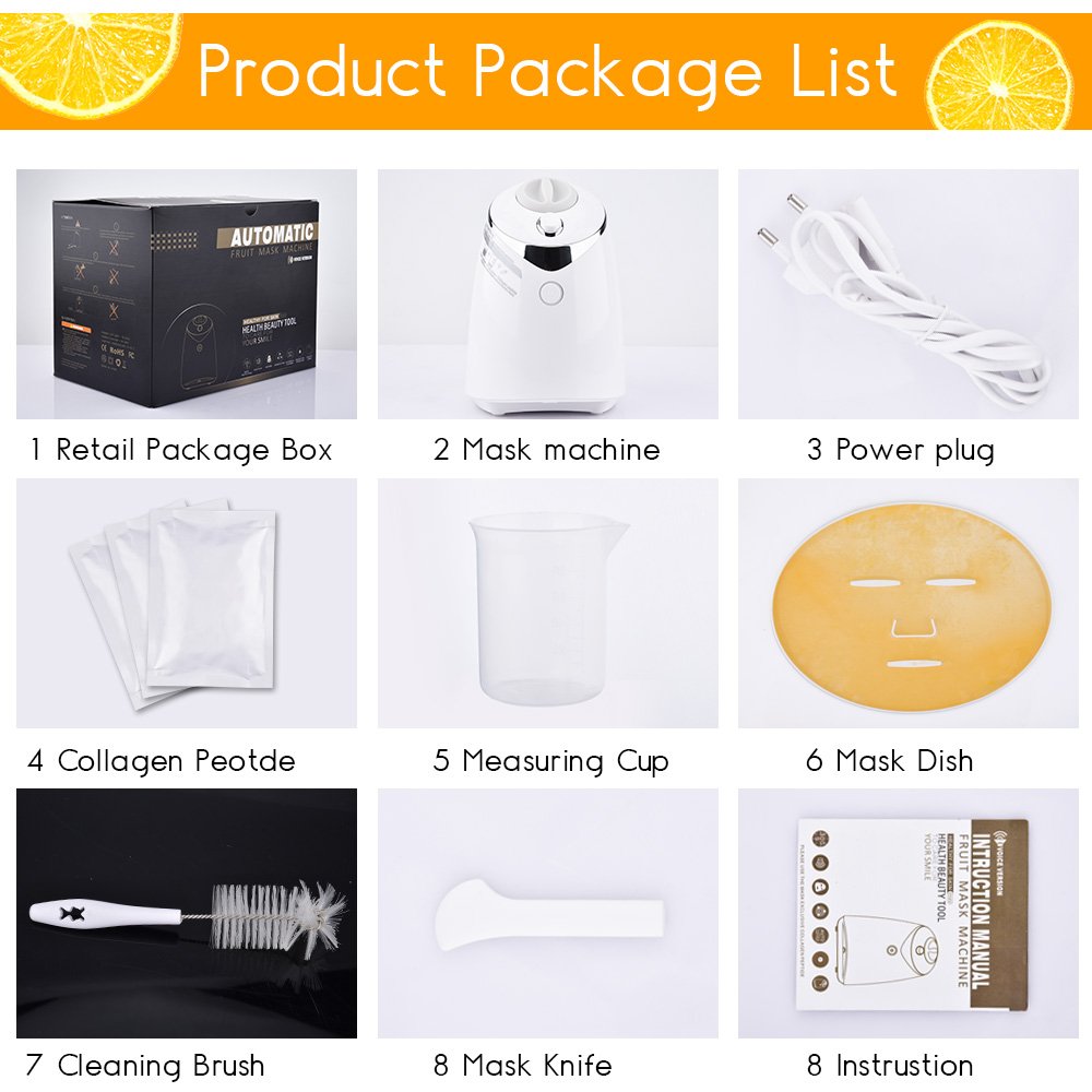 DIY Face Mask Maker Kit with 32 Collagen Tablets, Automatic Facial Mask Machine for Home Spa Skincare, Fresh Natural Hydration Masks for Deep Care Routine, Skincare Device, Beauty Device