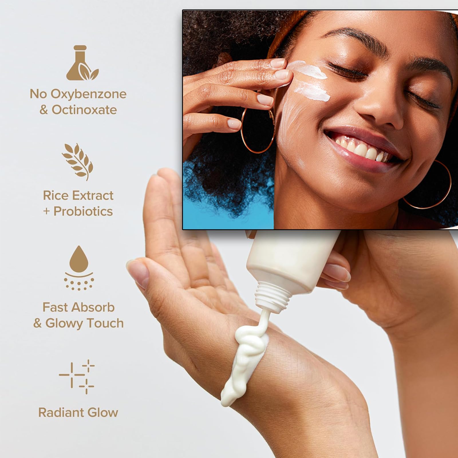 Relief Sun Organic Korean sunscreen SPF50+, PA++++ Riceand Probiotics | Korean Skin Care Solution for All Skin TypesNourishing Skin Protection and UV Def
