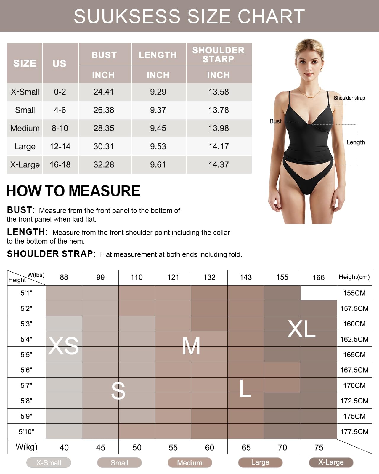 SUUKSESS Women Sexy Deep V Neck Sleeveless Fitted Basic Tops Y2K Going Out Crop Tank Top Camisole (Black,L)