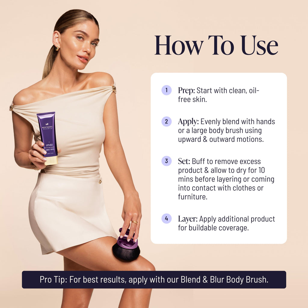 Westmore Beauty Body Coverage Perfector – Waterproof Leg & Body Makeup/Bronzer For Women - Best Tattoo Cover Up Makeup & Tattoo Concealer - 7 Oz Golden Radiance