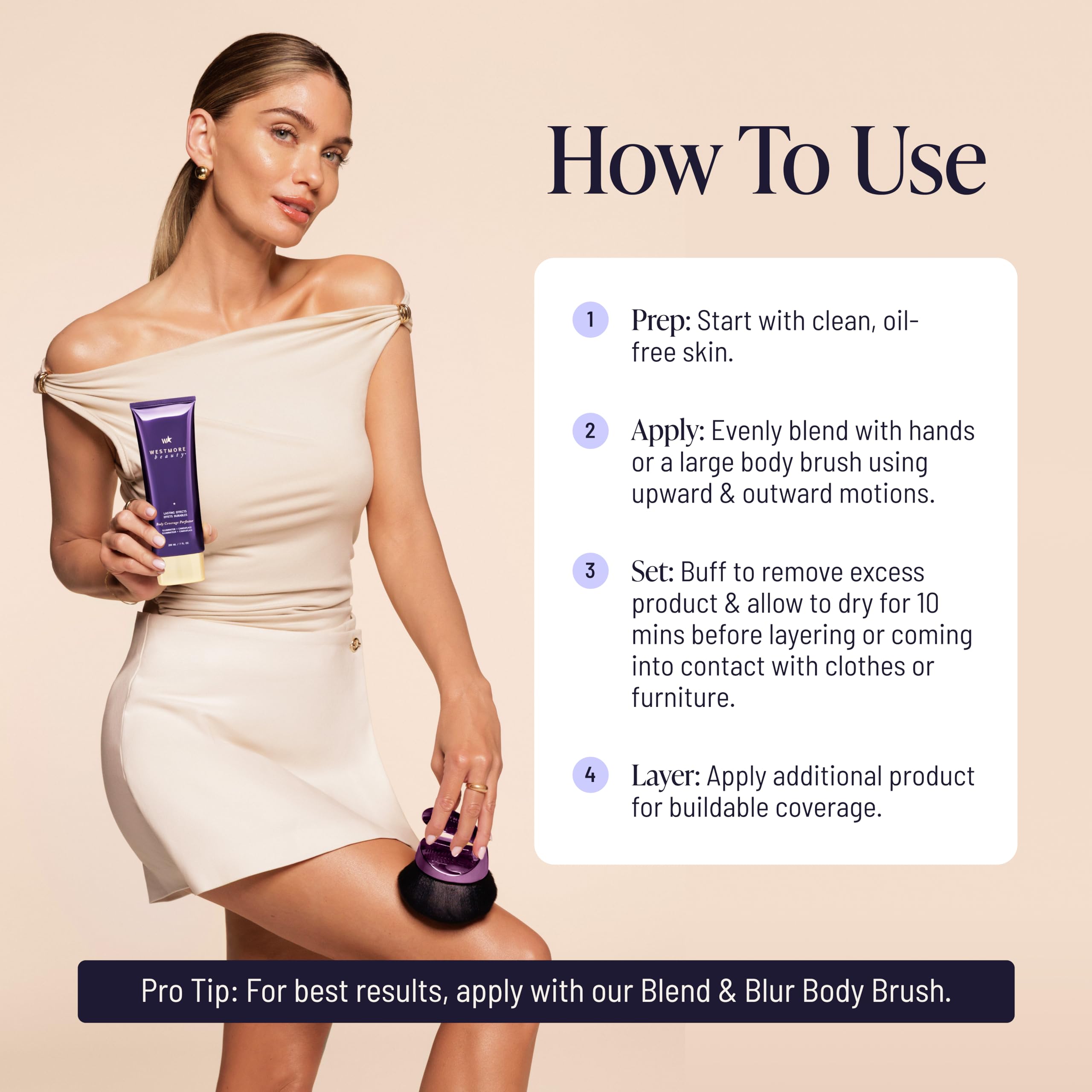 Westmore Beauty Body Coverage Perfector – Waterproof Leg & Body Makeup/Bronzer For Women - Best Tattoo Cover Up Makeup & Tattoo Concealer - 7 Oz Golden Radiance